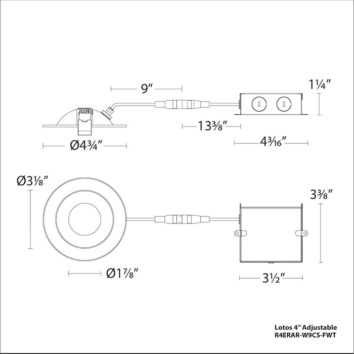 WAC RAR Lotos 4" 5-CCT LED Recessed (Pack of 24), White