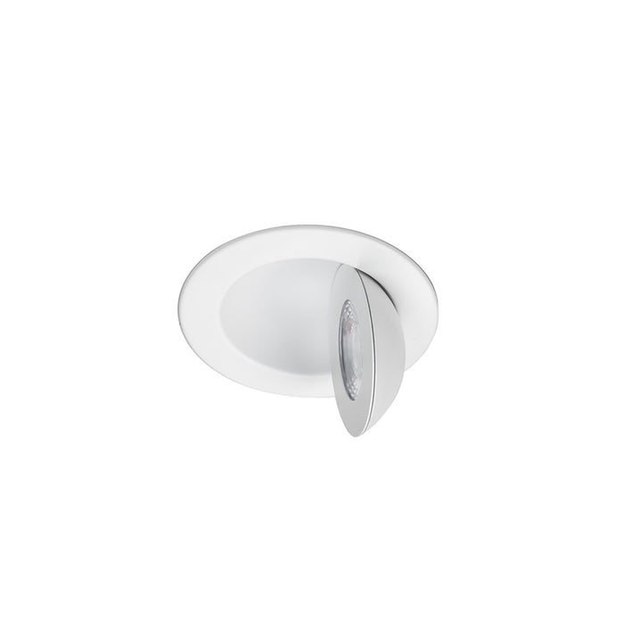 WAC Lotos 1Lt 4" LED 5-CCT FWT Round Recessed Kit, WH/Frost