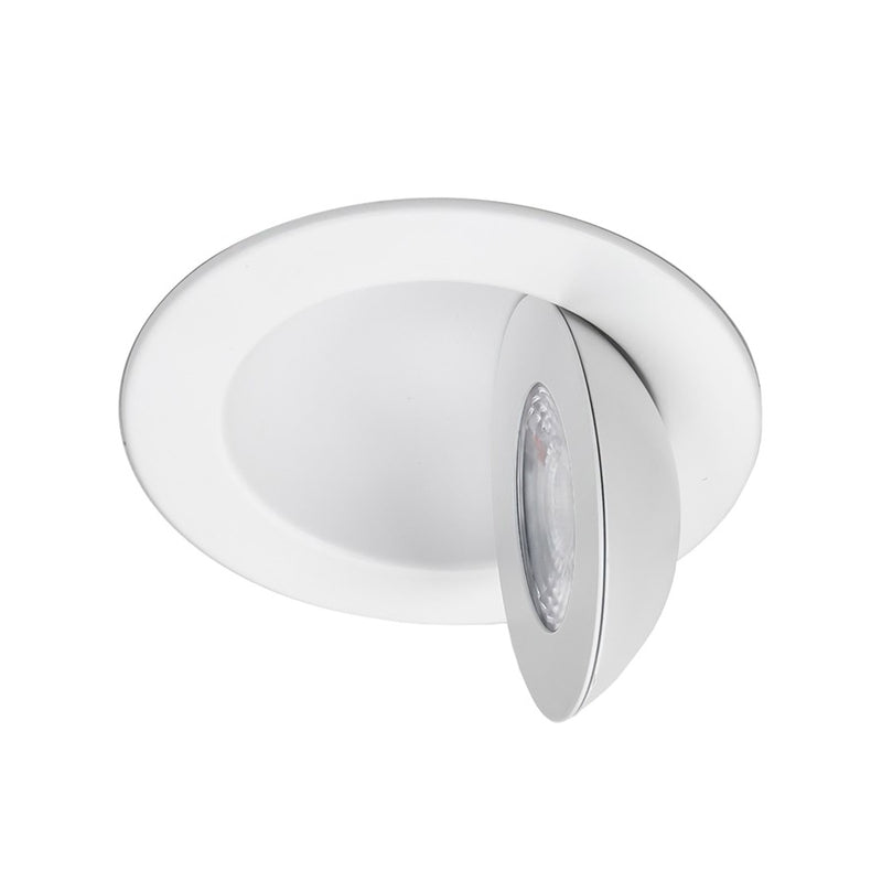 WAC Lotos 1Lt 4" LED 5-CCT Round Recessed Kit, White/FR