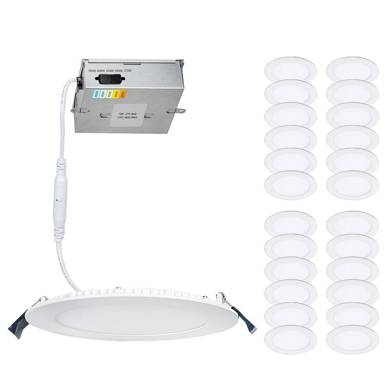 WAC Lotos 4" LED 5-CCT Round Recessed Kit, 24 Pack, FWH