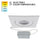 WAC Lotos 1Lt 4" LED 5-CCT Square SAR Recessed Kit, WH/Frost - R4ESAR-W9CS-WT