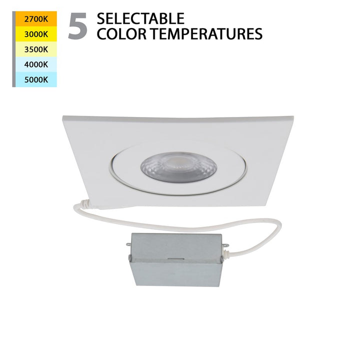WAC Lighting Lotos 4" 5-CCT LED Recessed (Pack of 6), White