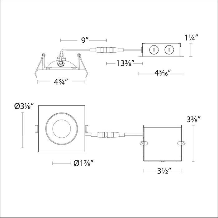 WAC Lighting Lotos 4" 5-CCT LED Recessed (Pack of 6), White