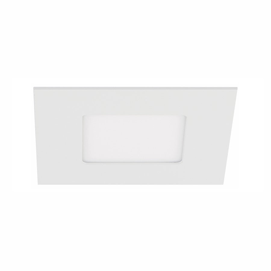 WAC Lotos 1Lt 4" LED 5-CCT Square SDR Recessed Kit, WH/Frost