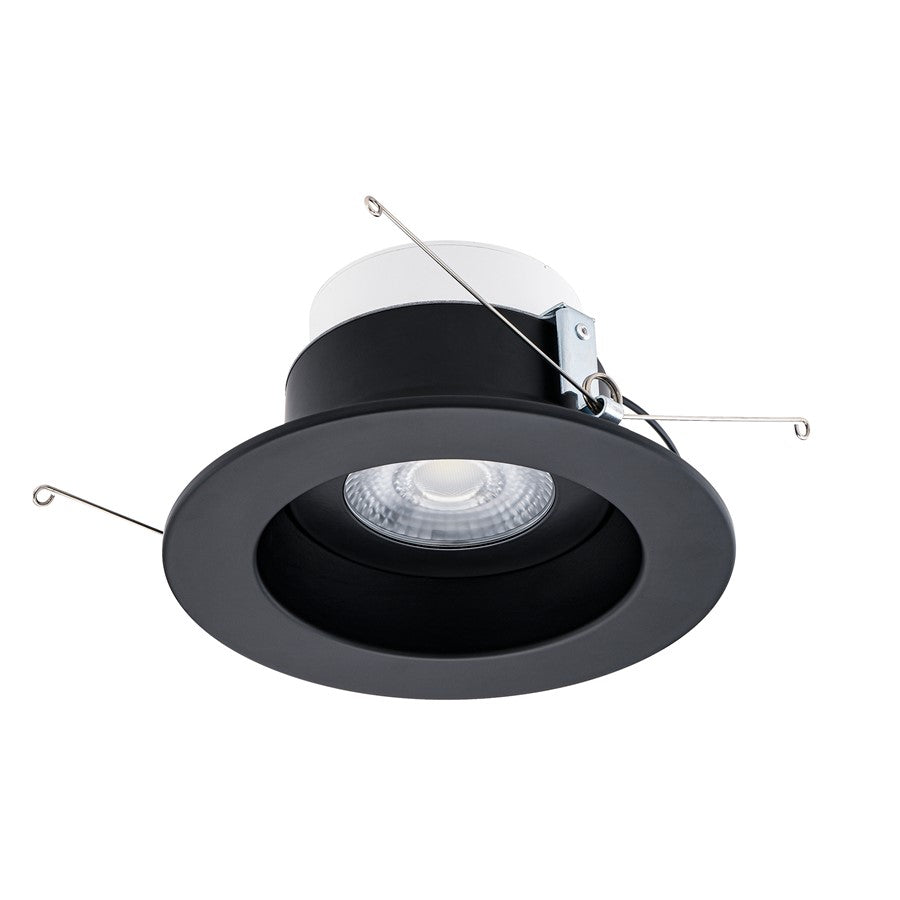 WAC Lotos 1Lt 6" LED 5-CCT Round Retrofit Recessed Kit, Black - R6DRAK-A9CS-BK