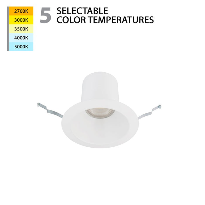 WAC Blaze RDN 1Lt 6" LED Recessed Light/Frame-in Kit, WH/WH