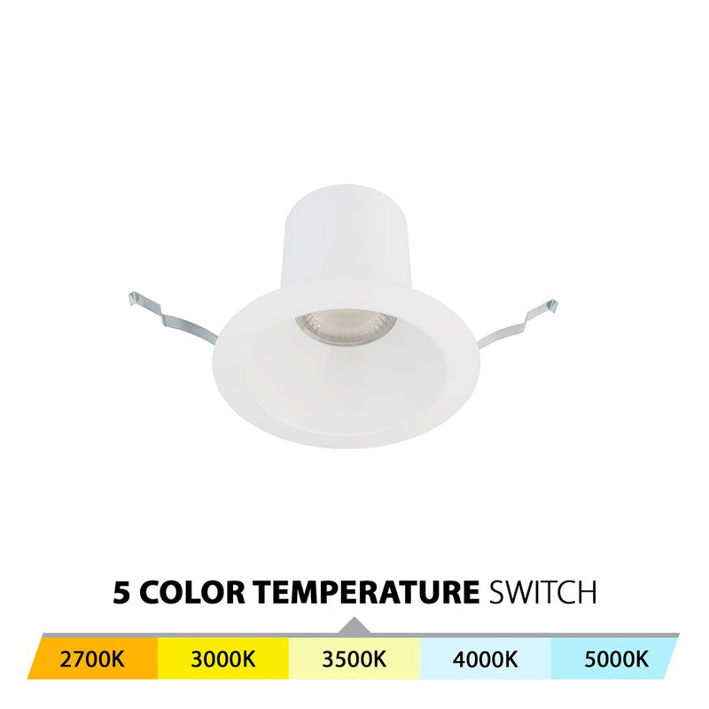 WAC Blaze RDN 1Lt 6" LED Recessed Light/Frame-in Kit, WH/WH