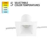 WAC Blaze SDR 1Lt 6" LED Recessed Light/Housing, White/White - R6DSDR-F9CS-WT