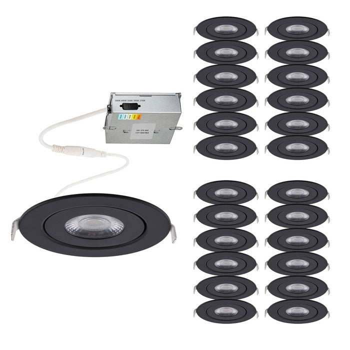 WAC Lighting Lotos 6" 5-CCT LED Recessed (Pack of 24), Black - R6ERAR-W9CS-BK-24