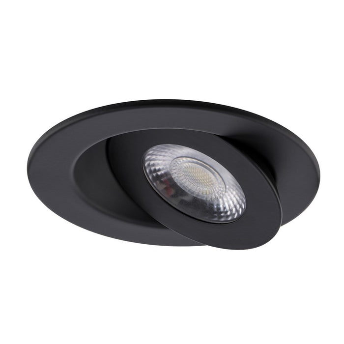 WAC Lotos 1Lt 6" LED 5-CCT Round Recessed Kit, Black/Frosted