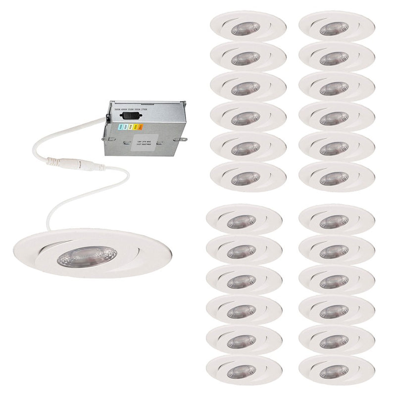 WAC Lotos 6" 5-CCT LED Recessed (Pack of 24), White - R6ERAR-W9CS-FWT-24