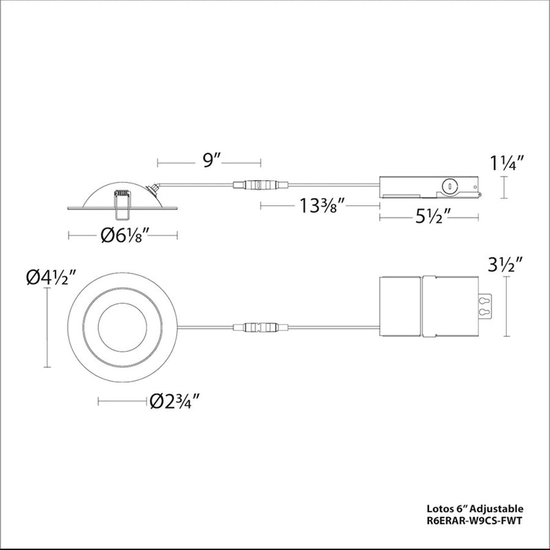 WAC Lotos 6" 5-CCT LED Recessed (Pack of 24), White