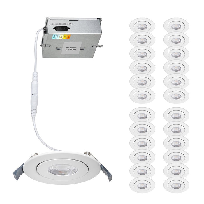 WAC Lotos 6" LED 5-CCT ERAR Round Recessed Kit, 24 Pack, FWH