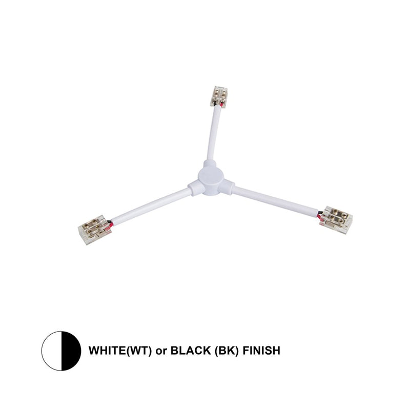WAC Basics/Gemini 24VDC Flex Y Connector, Black - T24-BS-Y-BK