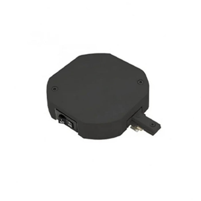 WAC H Track Current Limiter 4" Live End Power Feed, Black - THL-HLE-1-2A-BK