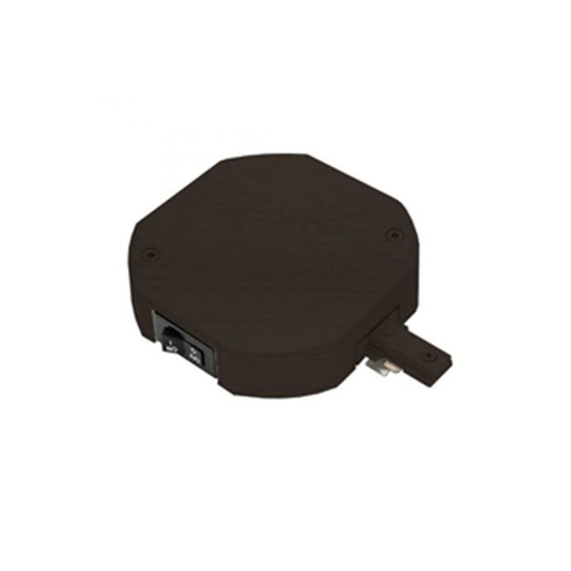 WAC H Track Current Limiter 4" Octagonal End Power Feed, BZ - THL-HLE-1-2A-DB