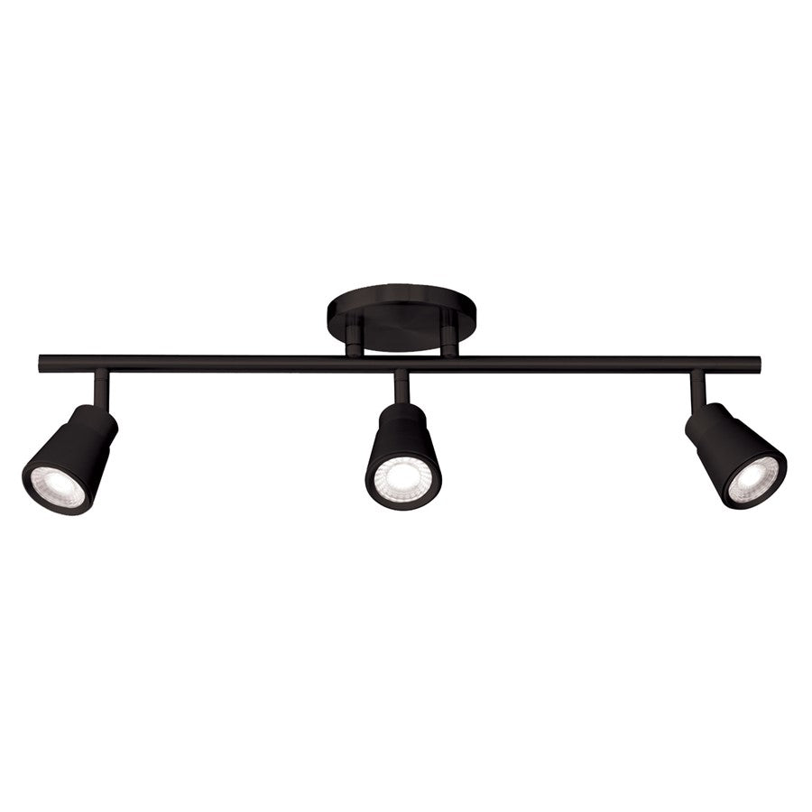 WAC Solo 3Lt LED Fixed Rail, Black/Clear - TK-180503-30-BK