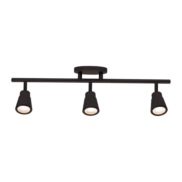 WAC Solo 3Lt LED Fixed Rail, Black/Clear