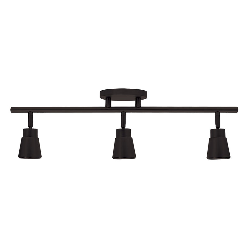 WAC Solo 3Lt LED Fixed Rail, Black/Clear