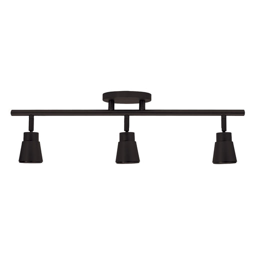 WAC Solo 3Lt LED Fixed Rail, Black/Clear