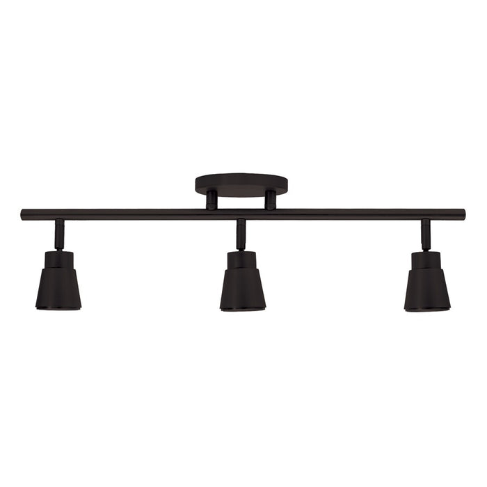 WAC Solo 3Lt LED Fixed Rail, Black/Clear