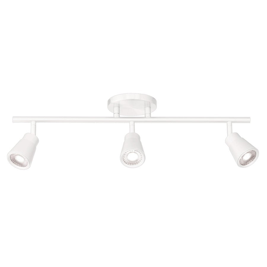 WAC Solo 3Lt LED Fixed Rail, White/Clear - TK-180503-30-WT