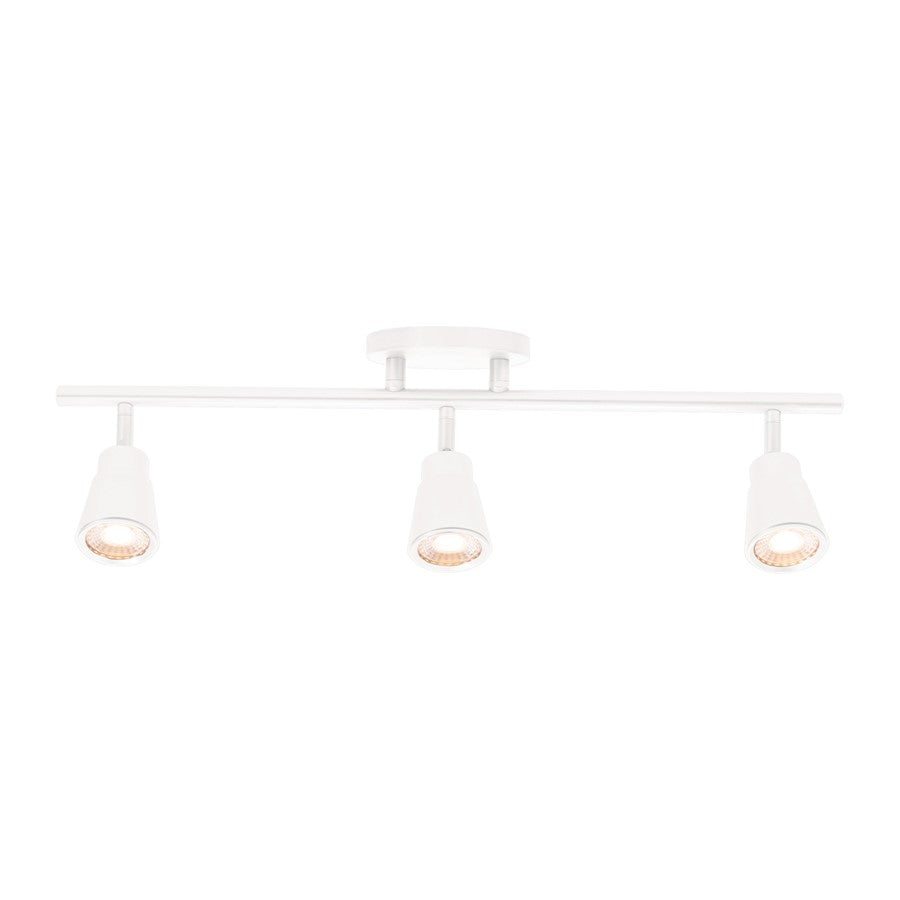 WAC Solo 3Lt LED Fixed Rail, White/Clear
