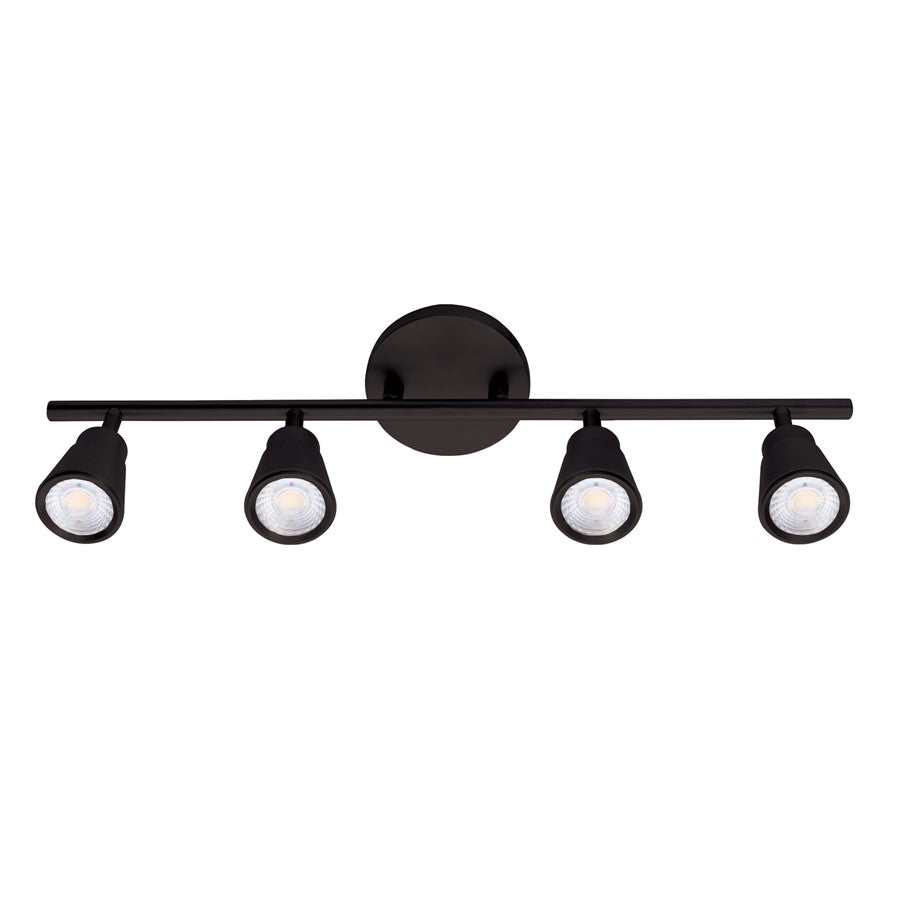 WAC Solo 4Lt LED Fixed Rail, Black/Clear