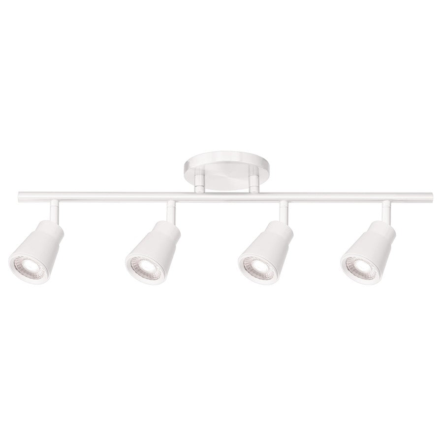 WAC Solo 4Lt LED Fixed Rail, White/Clear - TK-180504-30-WT