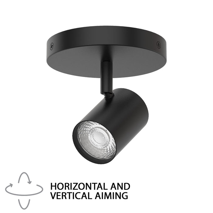 WAC Lighting Pipe LED Monopoint/5-CCT/10W, 770L, Black