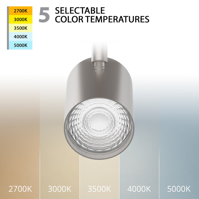 WAC Lighting Pipe LED Monopoint/5-CCT/10W, 770L, Brushed Nickel