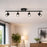 WAC Lighting Pipe 36" 4Lt LED Track Kit/5-CCT/30W, 3080L, Black