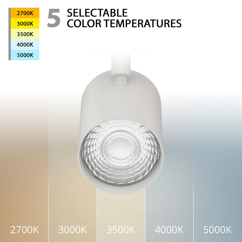 WAC Lighting Pipe 36" 4Lt LED Track Kit/5-CCT/30W, 3080L, White