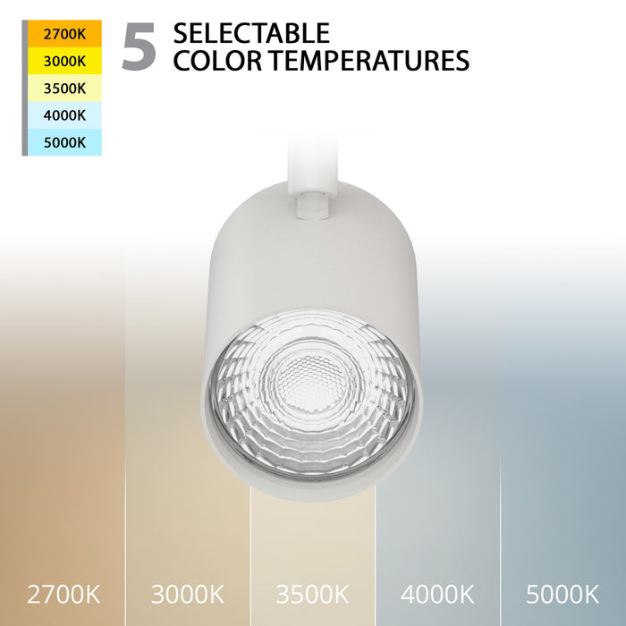 WAC Lighting Pipe 36" 4Lt LED Track Kit/5-CCT/30W, 3080L, White