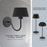 WAC Lighting Table Light Wall Mount for Pleat or Channing Table Lamp, Black