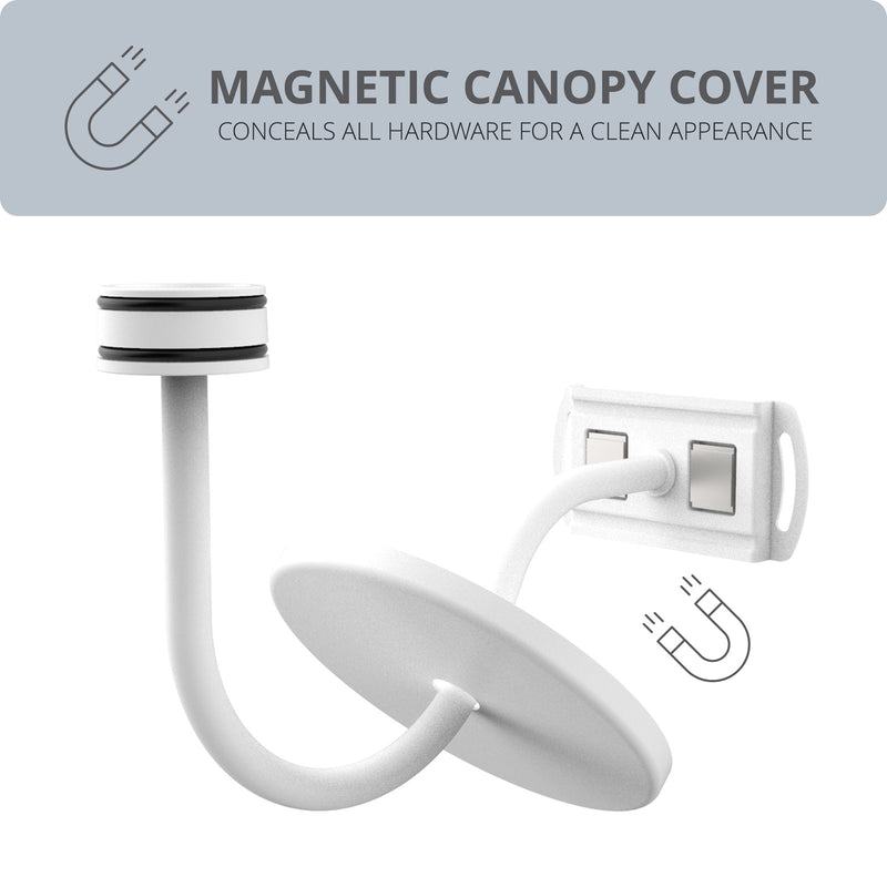 WAC Lighting Table Light Wall Mount for Pleat or Channing Table Lamp, White