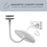 WAC Lighting Table Light Wall Mount for Pleat or Channing Table Lamp, White