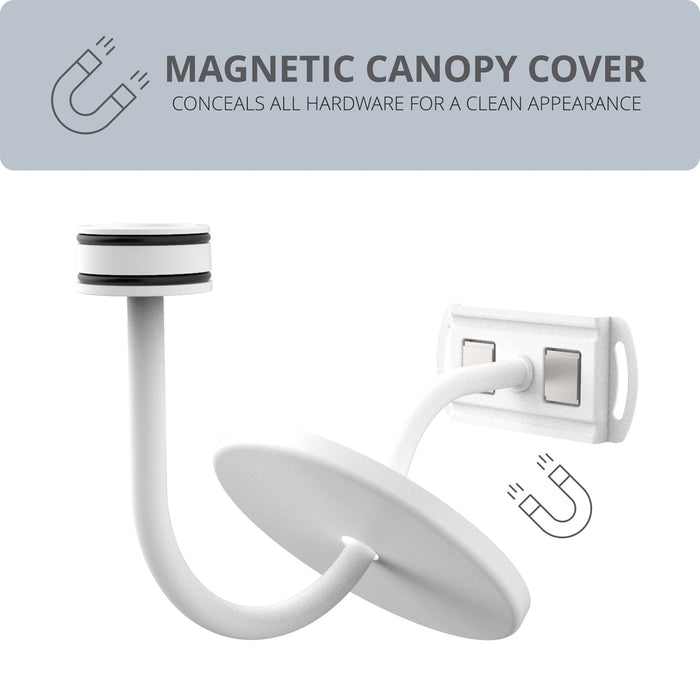 WAC Lighting Table Light Wall Mount for Pleat or Channing Table Lamp, White