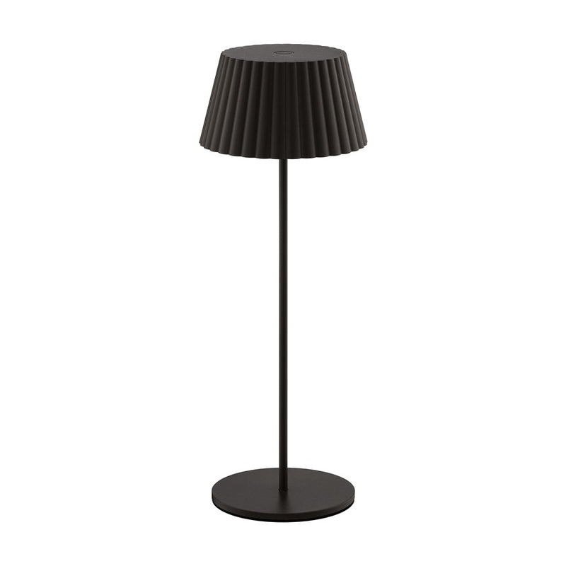 WAC Pleat 1Lt LED Rechargeable Table Lamp, Black/Black - TL-W251115-CS-BK