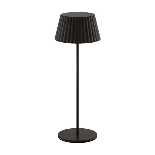 WAC Pleat 1Lt LED Rechargeable Table Lamp, Black/Black - TL-W251115-CS-BK
