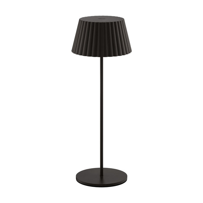 WAC Pleat 1Lt LED Rechargeable Table Lamp, Black/Black - TL-W251115-CS-BK