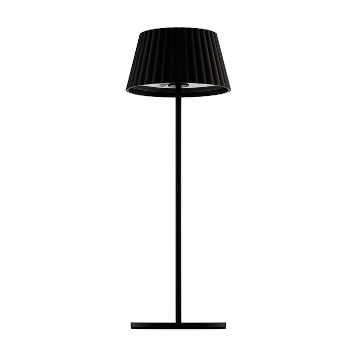 WAC Pleat 1Lt LED Rechargeable Table Lamp, Black/Black
