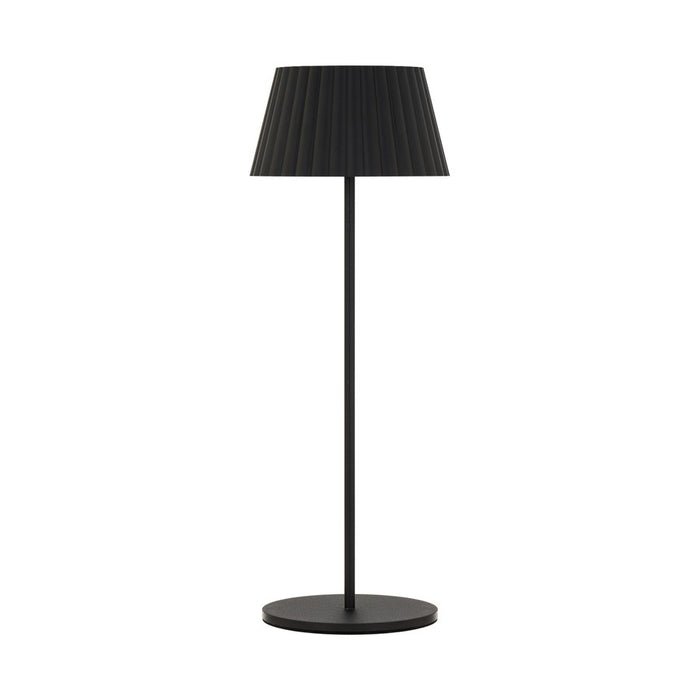 WAC Pleat 1Lt LED Rechargeable Table Lamp, Black/Black