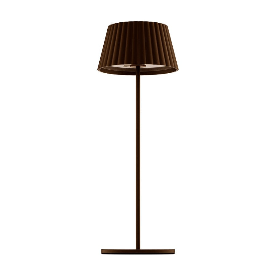 WAC Pleat 1Lt LED Rechargeable Table Lamp, Bronze/Bronze