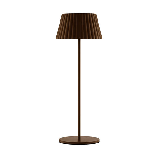 WAC Pleat 1Lt LED Rechargeable Table Lamp, Bronze/Bronze