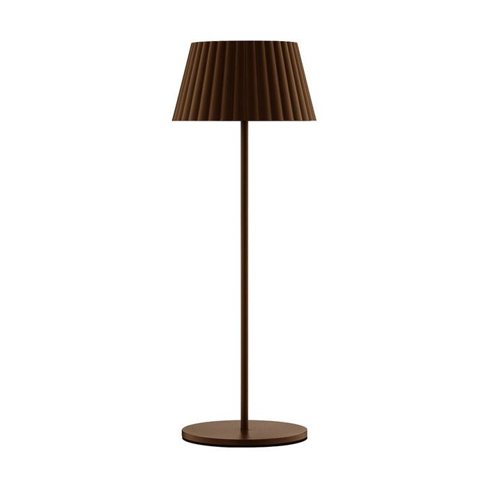WAC Pleat 1Lt LED Rechargeable Table Lamp, Bronze/Bronze