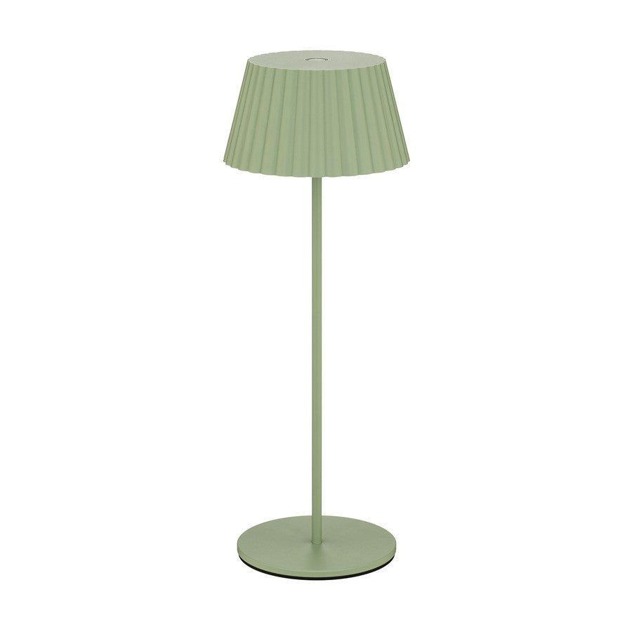 WAC Pleat 1Lt LED Rechargeable Table Lamp, Green/Green - TL-W251115-CS-GR