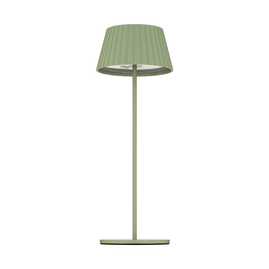 WAC Pleat 1Lt LED Rechargeable Table Lamp, Green/Green