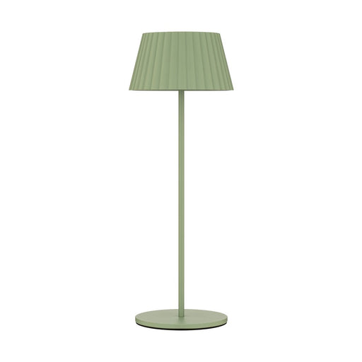 WAC Pleat 1Lt LED Rechargeable Table Lamp, Green/Green