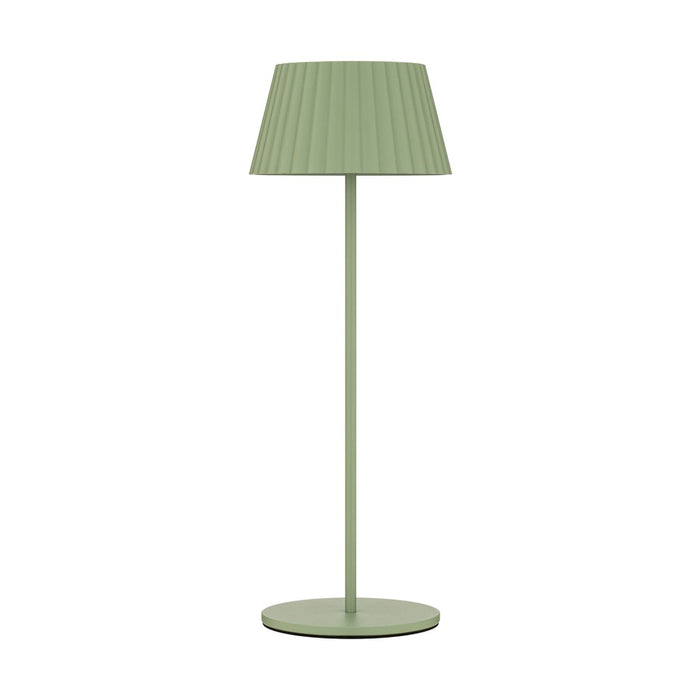 WAC Pleat 1Lt LED Rechargeable Table Lamp, Green/Green